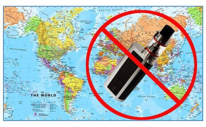 Countries Where Vaping is Banned Illegal and or Restricted