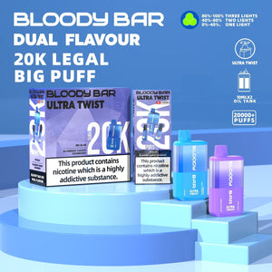 Bloody Bar Ultra Twist 20K Puffs TPD Compliant Disposable Kit tpd legal