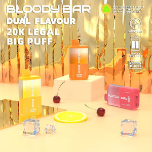 Bloody Bar Ultra Twist 20K Puffs TPD Compliant Disposable Kit displayed