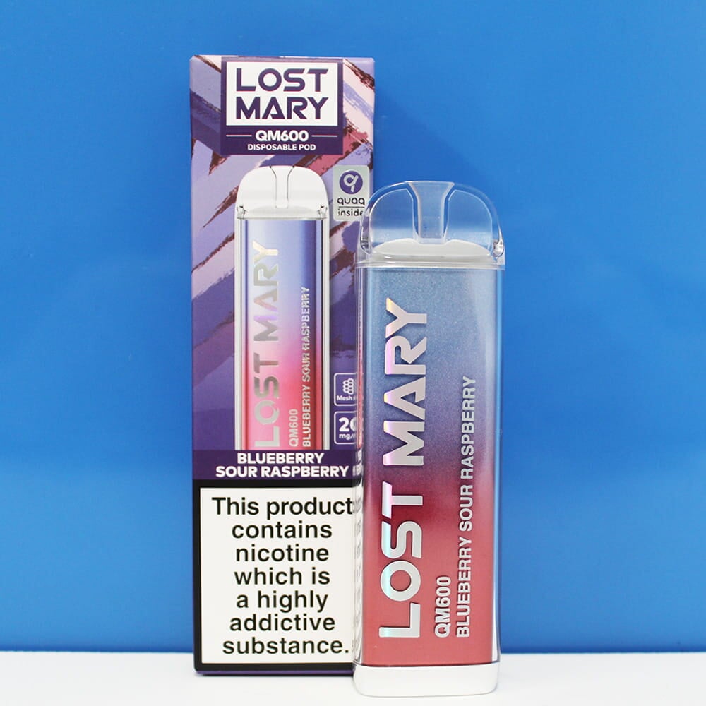 🌈 Blueberry Sour Raspberry QM600 Lost Mary Disposable Vape