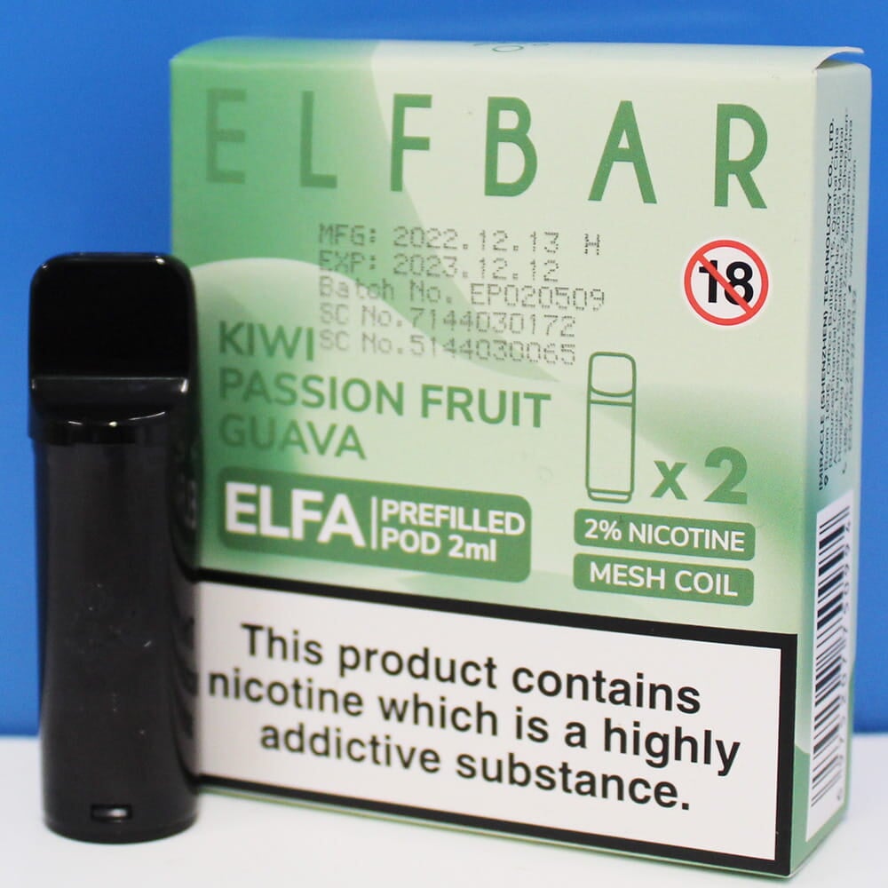 Kiwi Passion Fruit Guava Elf Bar Elfa Prefilled Pods – Vapours