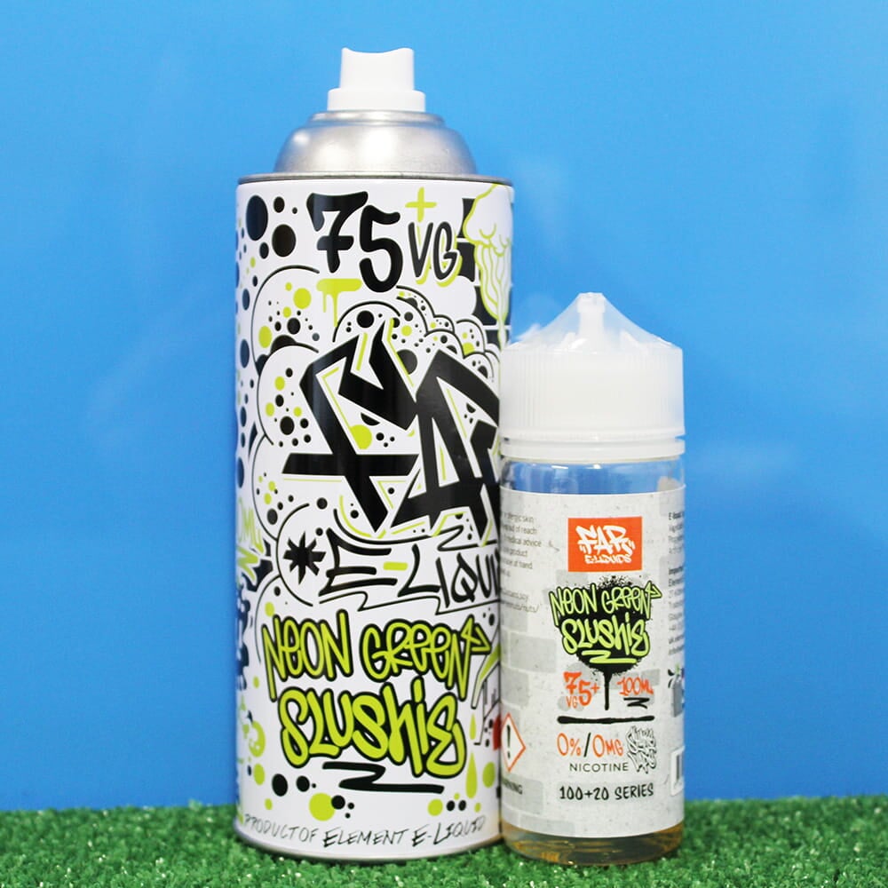 Neon Green Slushie Shortfill E Liquid By Far Elements 100ml In Tin