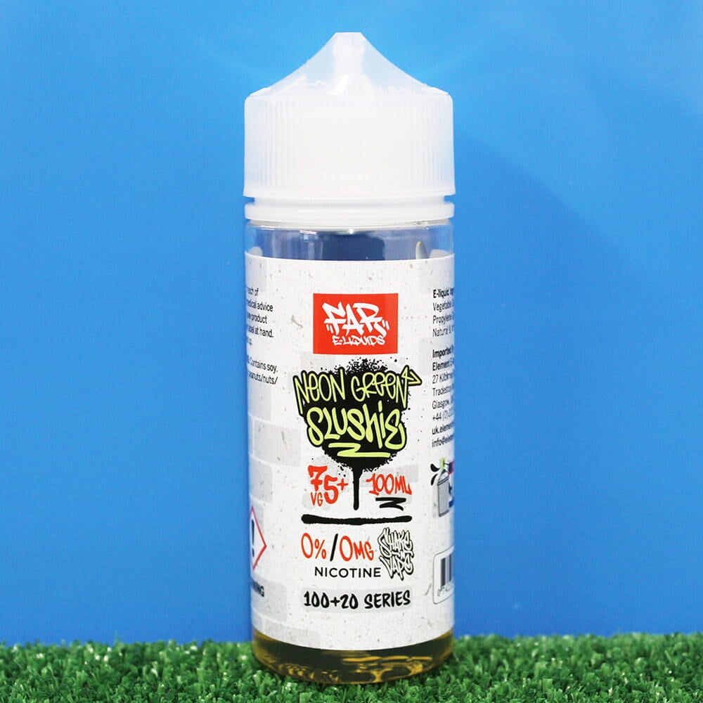 Neon Green Slushie Shortfill E Liquid By Far Elements 100ml