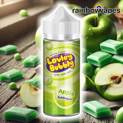Apple Bubblegum Shortfill E-Liquid By Lovley Bubbly 100ml £4.99