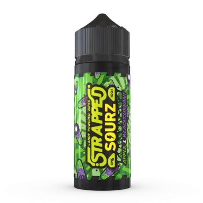APPLE & BLACKCURRANT SOURZ SHORTFILL E-LIQUID BY STRAPPED 100ML