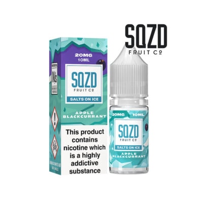 apple blackcurrant on ice salt e-liquid by sqzd 10ml