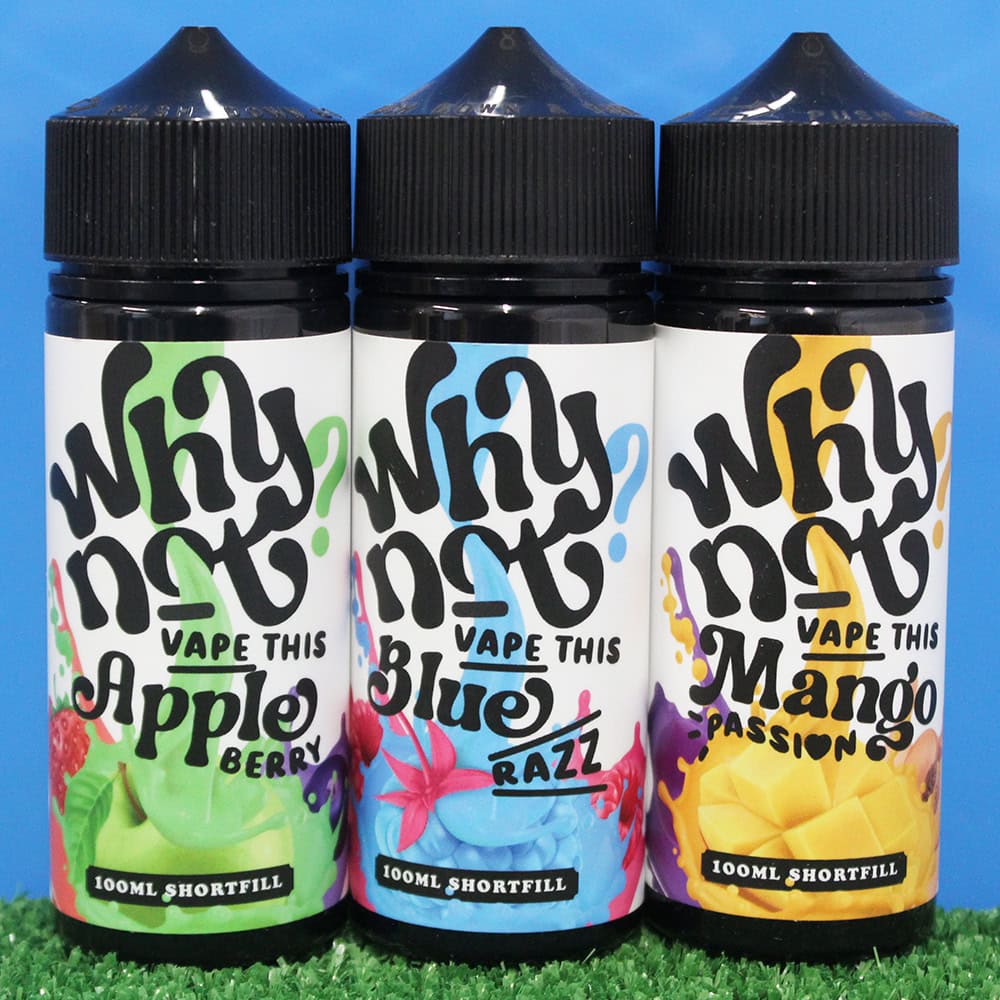 Why Not 100ml Shortfill E-liquid £5.99 1 why not 100ml shortfill e-liquids