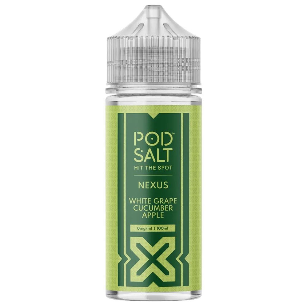 White Grape Cucumber Apple Nexus Shortfill E-Liquid By Pod Salt 100ml £5.89 1 White Grape Cucumber Apple Nexus Shortfill E-Liquid By Pod Salt 100ml