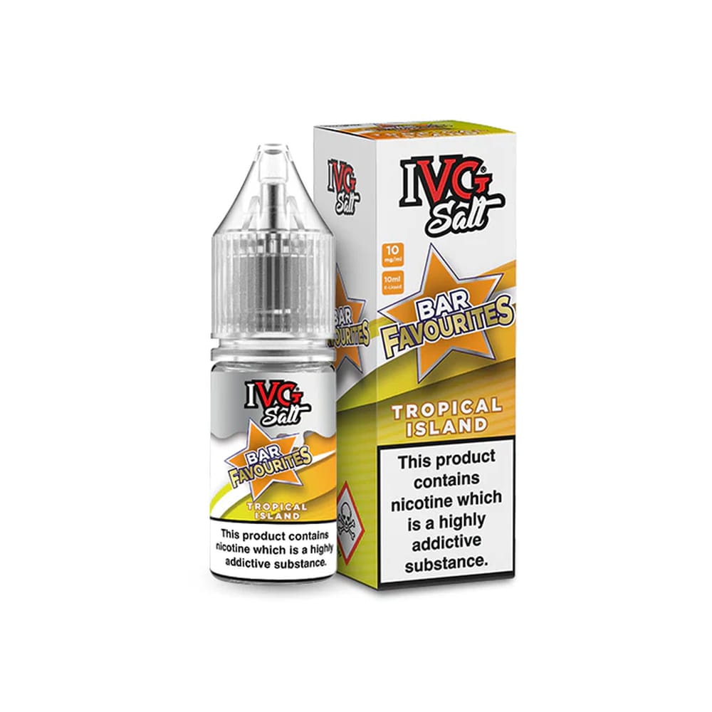 Tropical Island Salt E-liquid By IVG Bar Favourites 10ml 2 tropical island salt e-liquid by ivg bar favourites 10ml