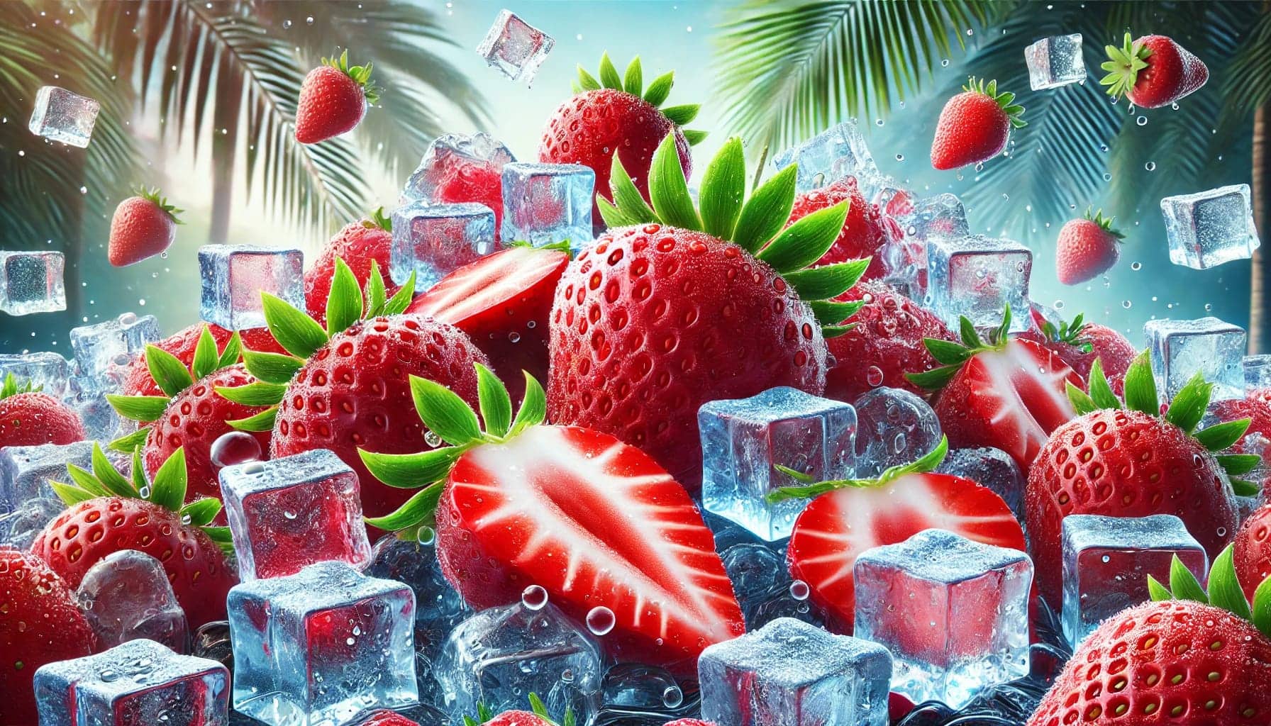 Strawberry Ice Shortfill E-Liquid By NU Fruit 50ml background