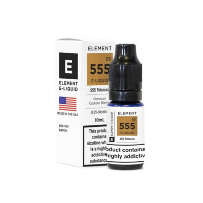 555 tobacco e-liquid by element 10ml 3mg