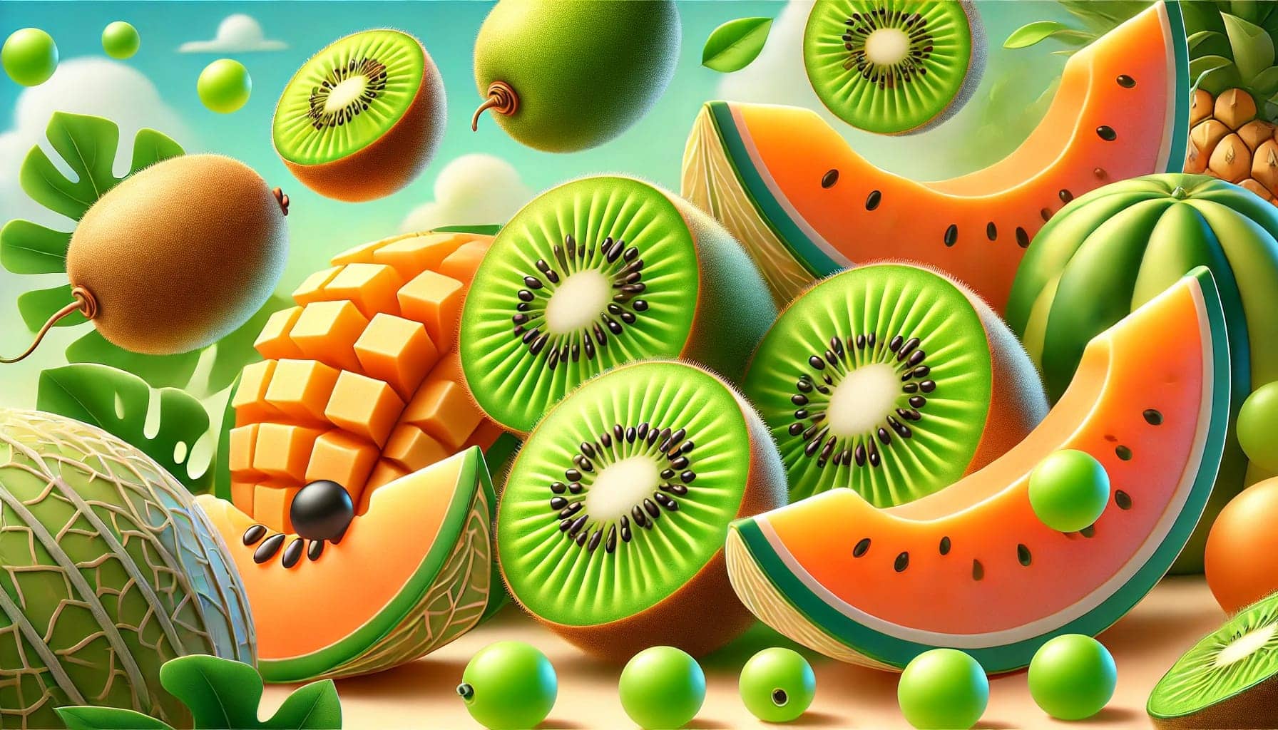 Kiwi Melon E-Liquid By Dinner Lady 10ml background