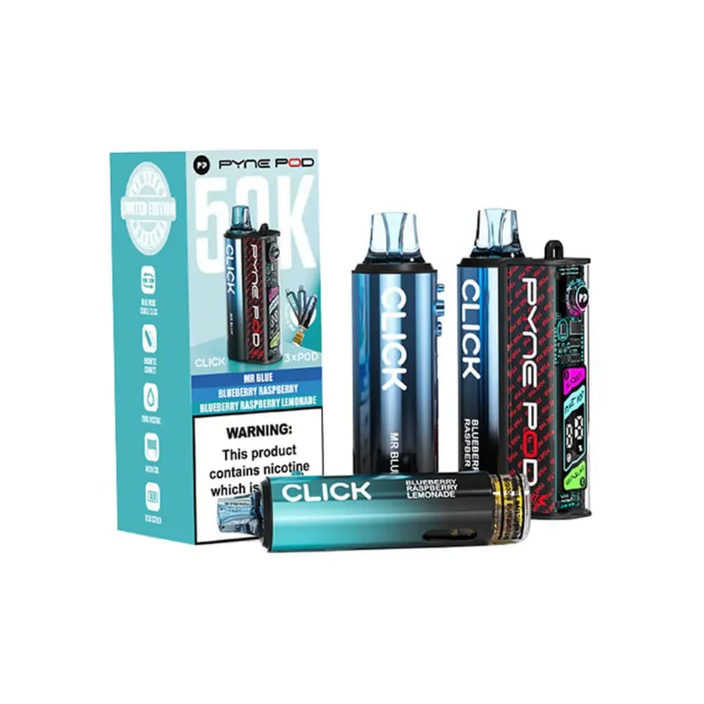 Pyne Pod Click 50K Prefilled Pod Vape Kit Β£9.99 2 BLUE EDITION PYNE POD CLICK 50K PREFILLED VAPE KIT