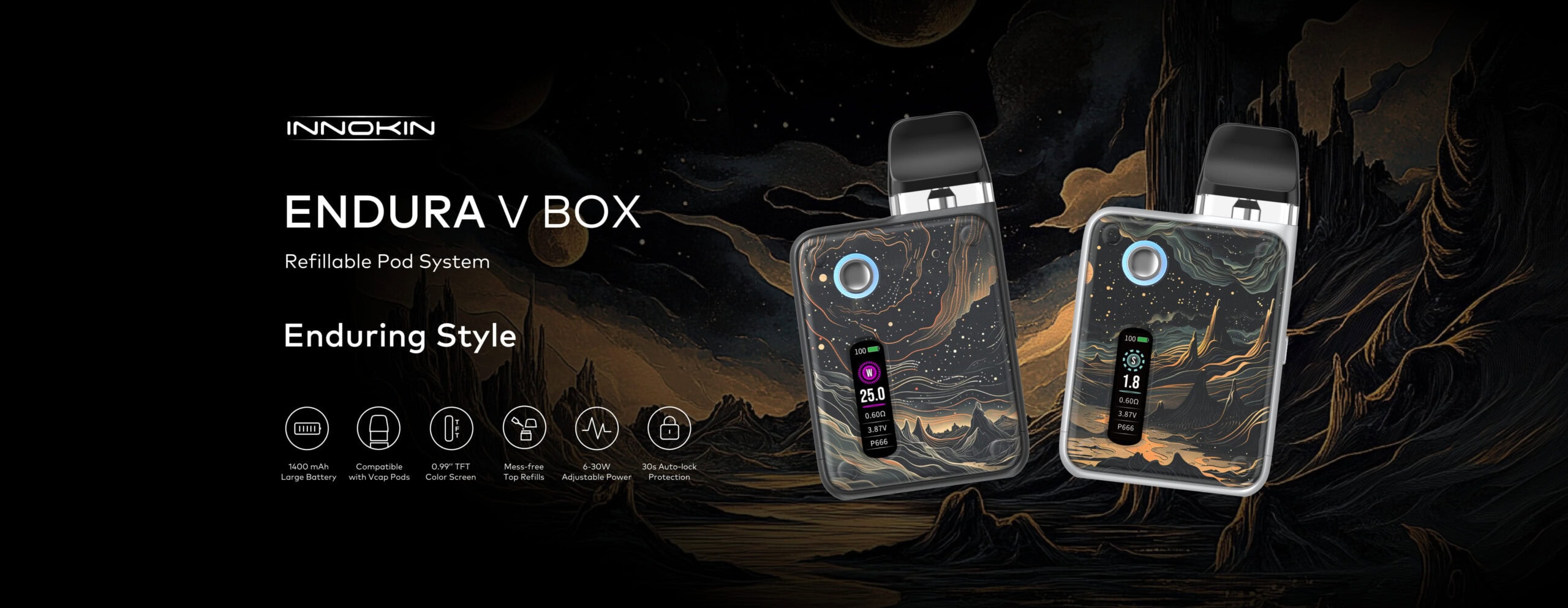 Innokin Endura V Box Vape Kit £9.99 5 INNOKIN ENDURA POSTER FOR SITE