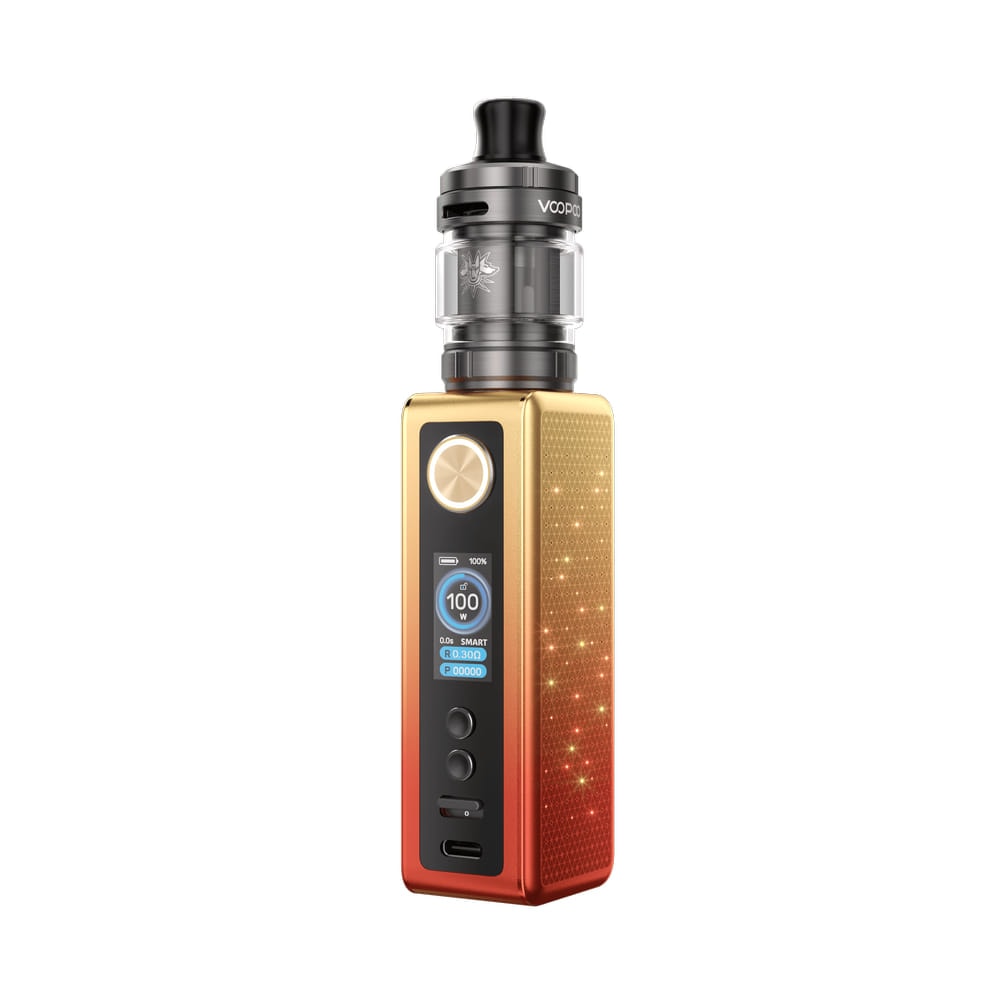 Voopoo Vinci Spark 100 Vape Kit (£29.99) 4 VOOPOO VINCI SPARK 100 ORANGE RED GRADIENT VAPE KIT