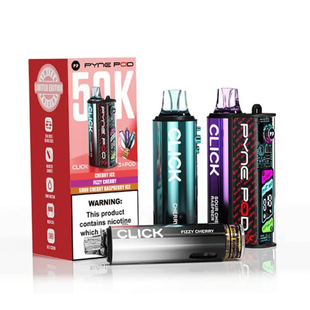 Pyne Pod Click 50K Prefilled Pod Vape Kit Β£9.99 4 cherry edition pyne pod click 50k prefilled pod vape kit