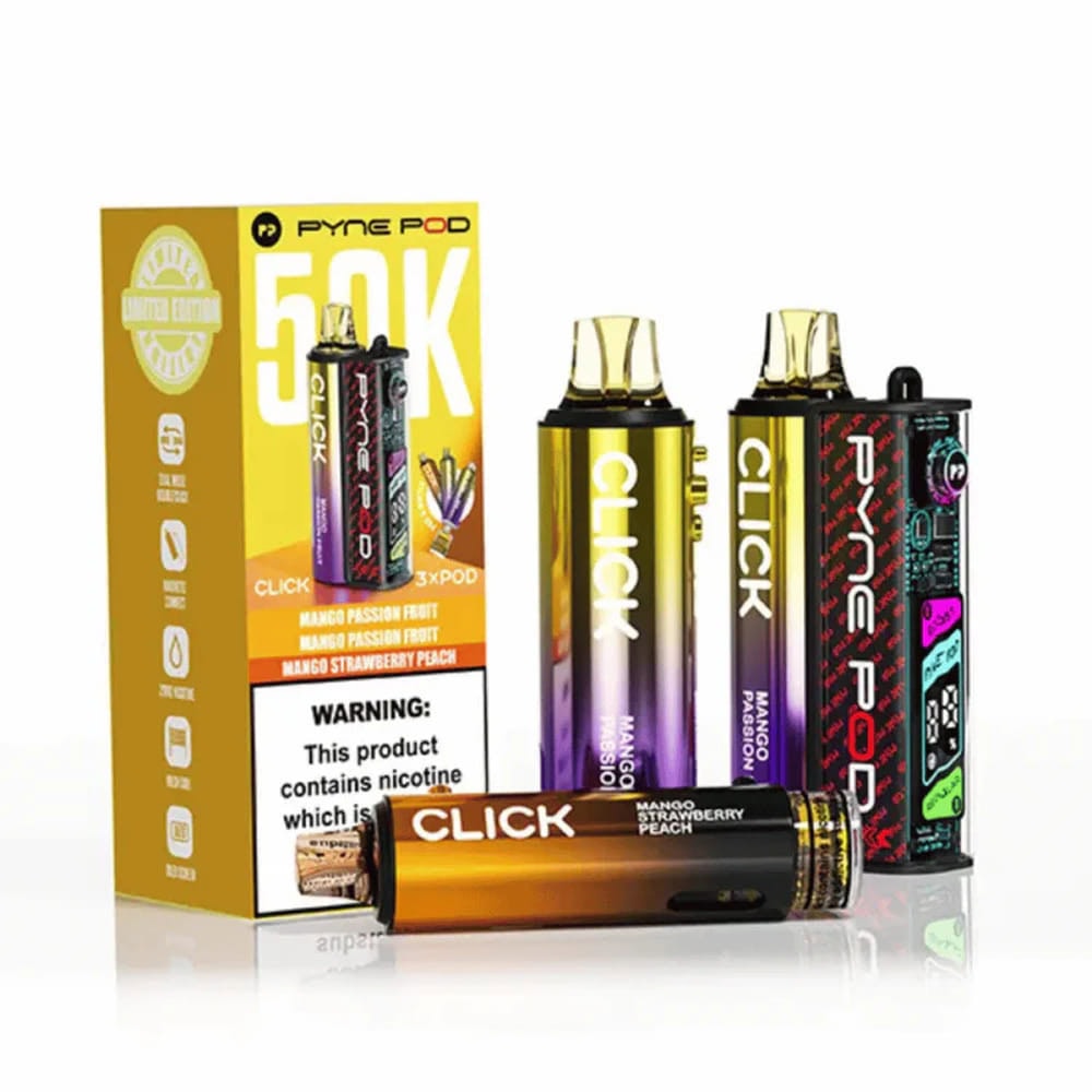 Pyne Pod Click 50K Prefilled Pod Vape Kit Β£9.99 10 mango edition pyne pod click 50k prefilled vape kit
