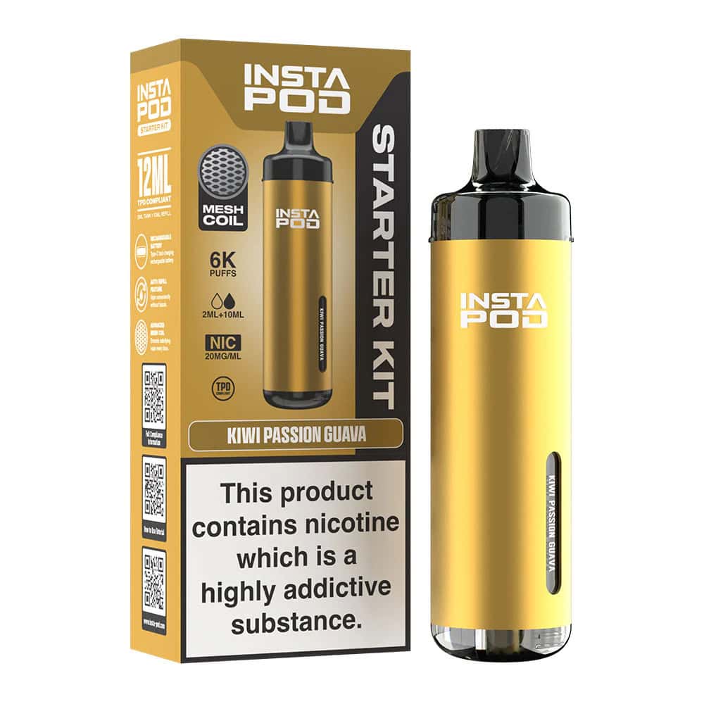 Insta Pod Prefilled Pod Vape Kit 7 KIWI PASSION GUAVA INSTA POD PREFILLED VAPE KIT