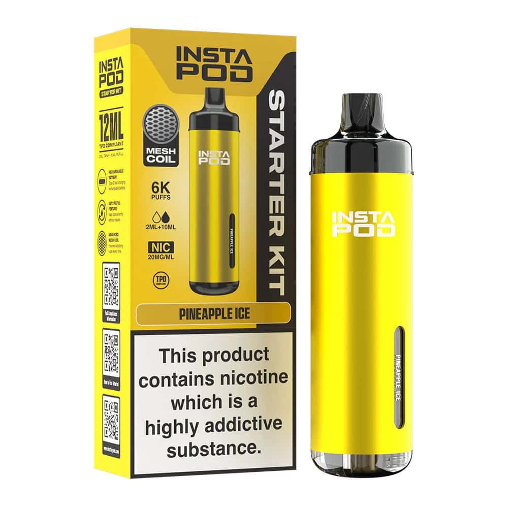 Insta Pod Prefilled Pod Vape Kit 10 PINEAPPLE ICE INSTA POD PREFILLED VAPE KIT