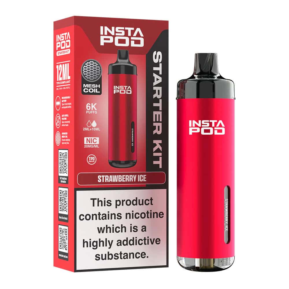 Insta Pod Prefilled Pod Vape Kit 13 STRAWBERRY ICE INSTA POD PREFILLED VAPE KIT