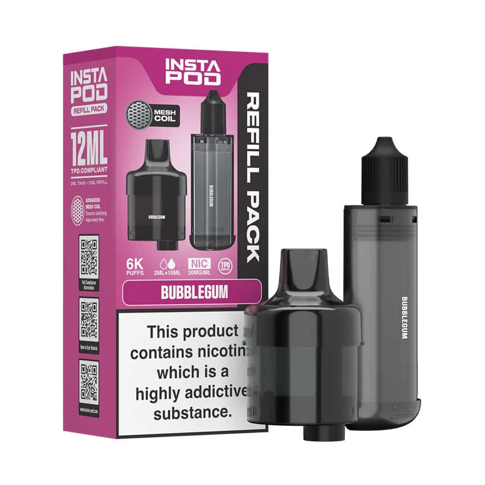 Insta Pod Replacement Prefilled Pods 5 bubblegum prefilled replacement pod by insta pod
