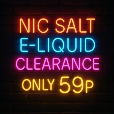 10ml e-liquid 59p nic salt clearance