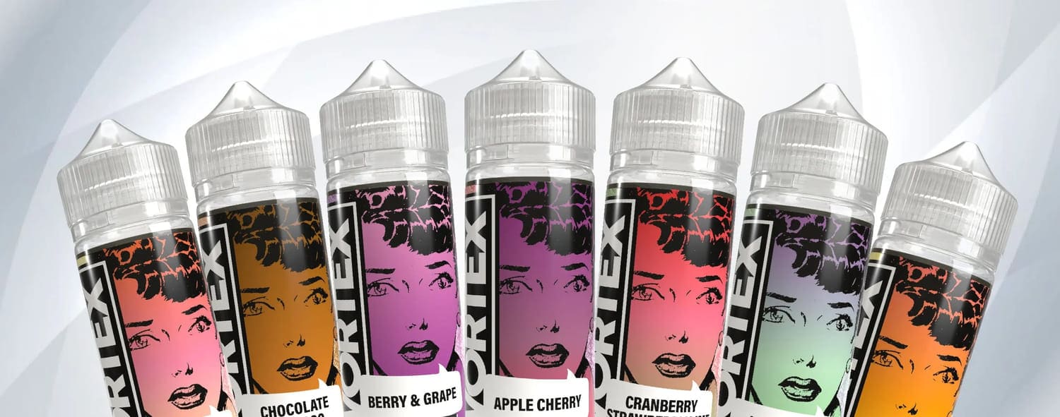 Apple Peach Vortex Shortfill E-liquid By Riot Squad 100ml (BB 04/2026) 2 vortex banner image