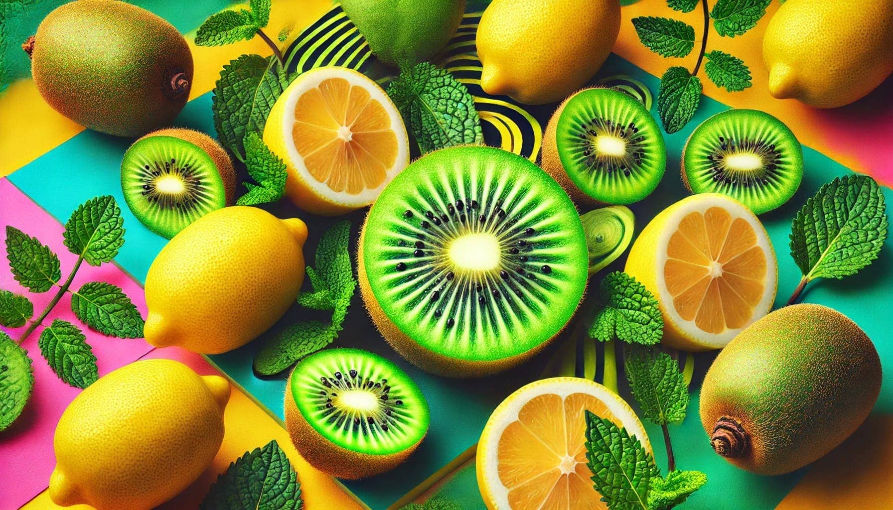 Kiwi Lemon Kool Salt E-liquid By IVG 10ml background