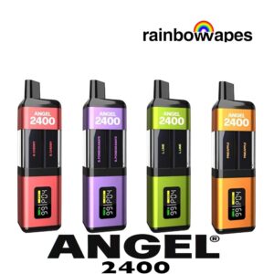 angel 2400 prefilled pod kits x4 with angel logo and rainbowvapes logo
