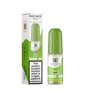 apple peach salt e-liquid by bar juice 10ml 3
