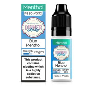 blue menthol e-liquid by dinner lady 10ml 12mg