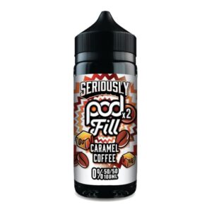 caramel coffee pod fill 2 shortfill e-liquid by doozy 100ml