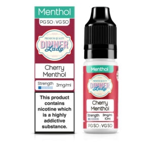 cherry menthol e-liquid by dinner lady 10ml 3mg