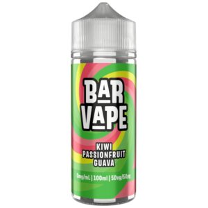 Bar Vape Kiwi Passionfruit Guava 100ml shortfill e-liquid bottle