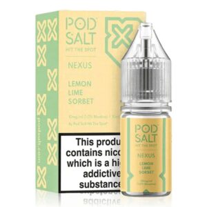 lemon lime sorbet salt e-liquid by pod salt 10ml