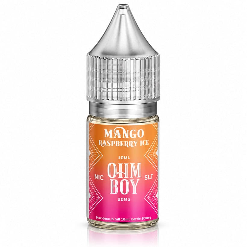Ohm Boy Mango Raspberry Ice Nic Salt E-Liquid 10ml