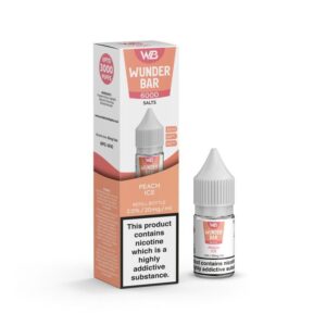 Peach Ice Salt E-Liquid By Wunder Bar 10ml 20mg