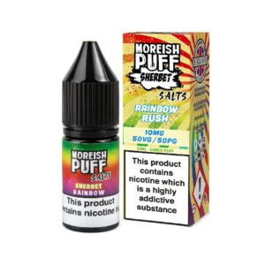 rainbow rush sherbet nic salt moreish puff 10ml