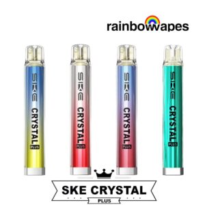 ske crsytal plus prefilled pod kits x 4 with rainbowvapes and ske logos