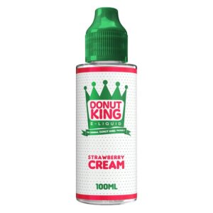 strawberry cream shortfill e-liquid by donut king 100ml