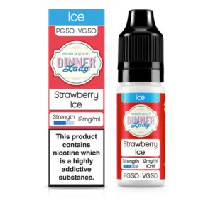 strawberry ice e-liquid by dinner lady 10ml 12mg