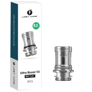 Lost Vape Ultra Boost V2 Coils (5 Pack) box and coil