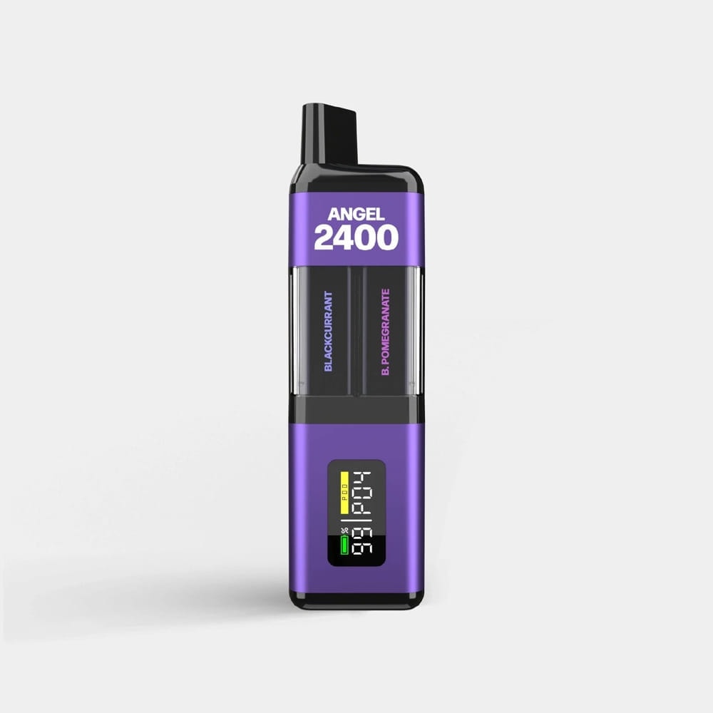 Vapes bars angel 2400 4 in one disposable vape in purple device only