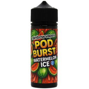 watermelon ice shortfill by pod burst rainbowvapes 100ml