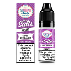 Dinner Lady Grape Bubblegum Nic Salt E-Liquid 10ml