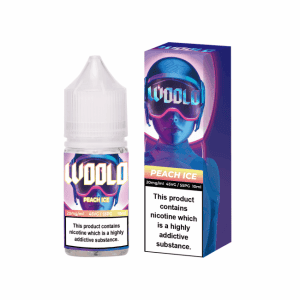 peach ice nic salt e-liquid woolo 10ml