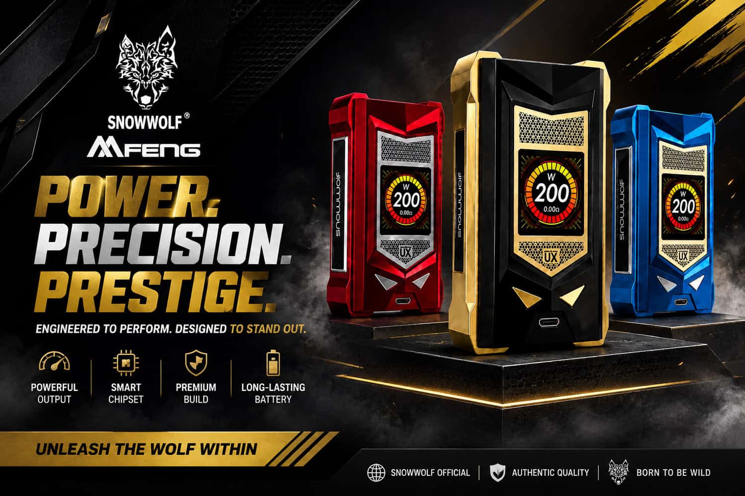 SnowWolf MFENG UX 200W Box Mod BANNER