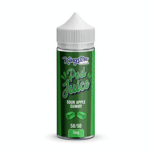 sour apple gummy pod juice 100ml kingston e-liquid