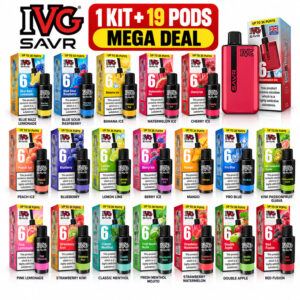 IVG SAVR Mega Deal Prefilled Pod Vape Kit + 19 Flavour Refills