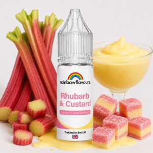 rhubarb and custard flavour concentrate by rainbow flavours